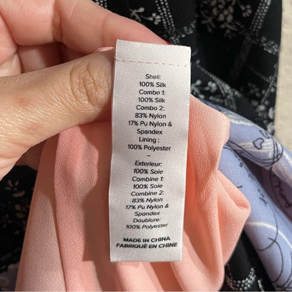 Cinq A Sept | Sabrina Strapless Floral Patchwork Silk Dress Size: 4 - Picture 5 of 6